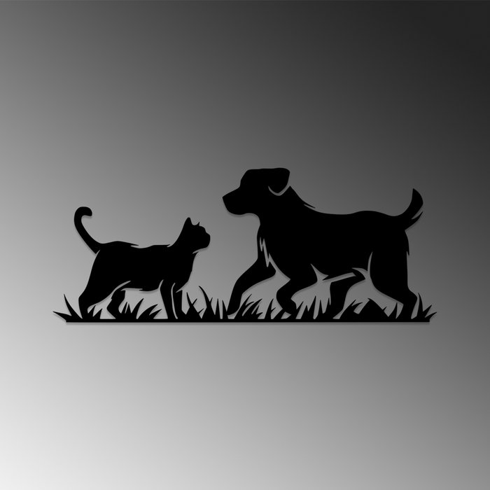 Wallity Best Friends Escultura de Pared de Metal Negra 27 x 70 cm Wallity Best Friends Escultura de Pared de Metal Negra 27 x 70 cm